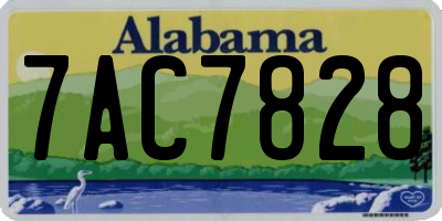 AL license plate 7AC7828