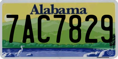 AL license plate 7AC7829