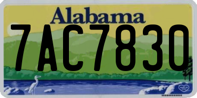 AL license plate 7AC7830