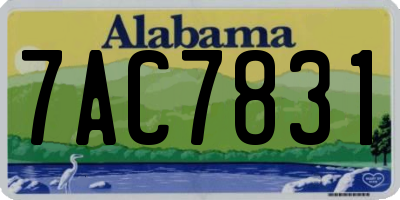 AL license plate 7AC7831