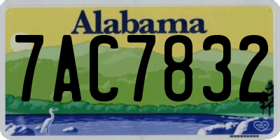 AL license plate 7AC7832