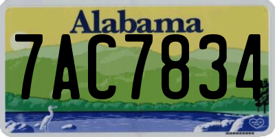 AL license plate 7AC7834