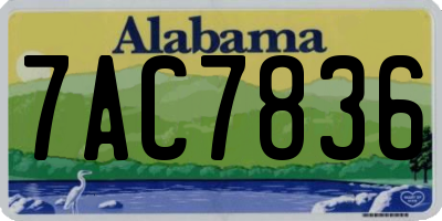 AL license plate 7AC7836