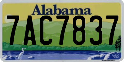 AL license plate 7AC7837
