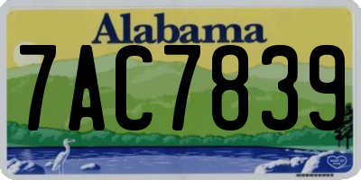 AL license plate 7AC7839