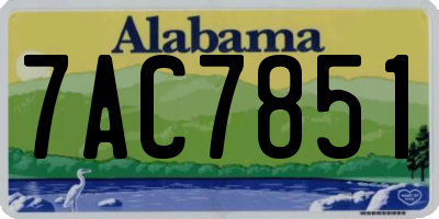 AL license plate 7AC7851