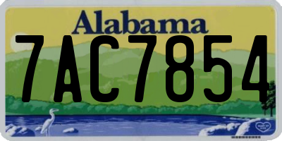 AL license plate 7AC7854