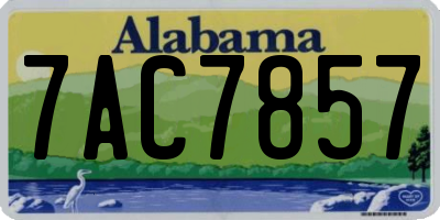 AL license plate 7AC7857