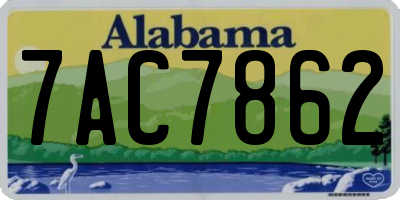AL license plate 7AC7862