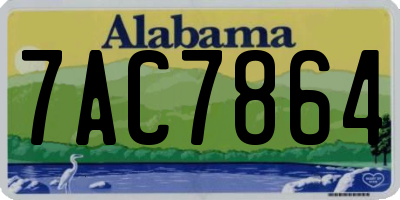 AL license plate 7AC7864