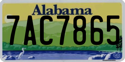 AL license plate 7AC7865