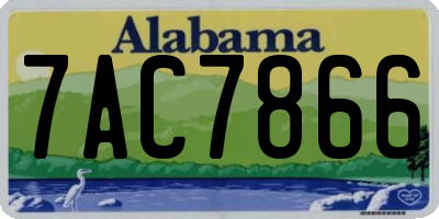 AL license plate 7AC7866