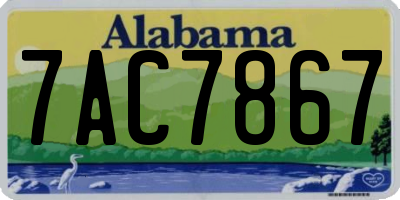 AL license plate 7AC7867