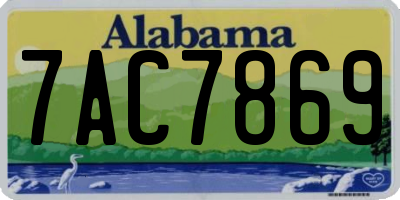 AL license plate 7AC7869