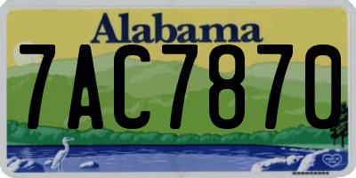 AL license plate 7AC7870