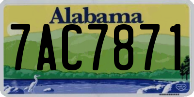 AL license plate 7AC7871