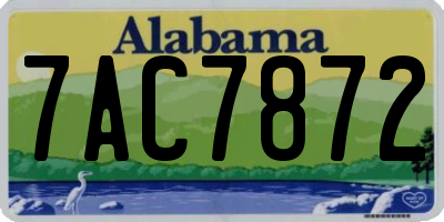 AL license plate 7AC7872