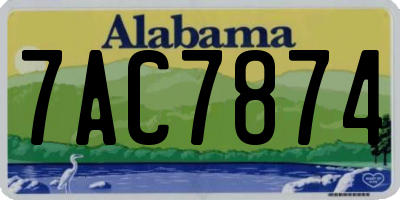 AL license plate 7AC7874