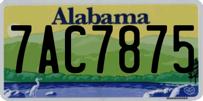 AL license plate 7AC7875