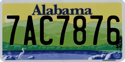 AL license plate 7AC7876