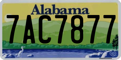 AL license plate 7AC7877