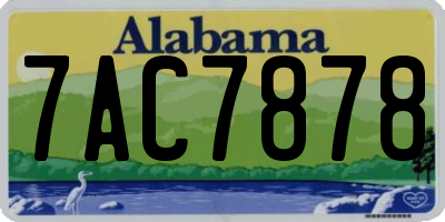 AL license plate 7AC7878