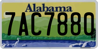 AL license plate 7AC7880