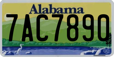 AL license plate 7AC7890
