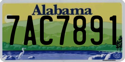 AL license plate 7AC7891
