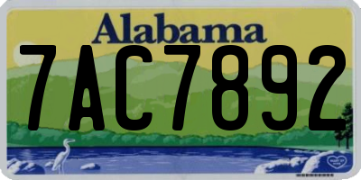 AL license plate 7AC7892