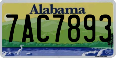 AL license plate 7AC7893
