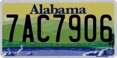 AL license plate 7AC7906