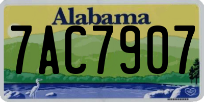 AL license plate 7AC7907