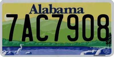 AL license plate 7AC7908