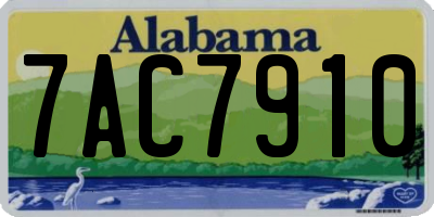 AL license plate 7AC7910