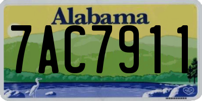 AL license plate 7AC7911