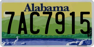 AL license plate 7AC7915