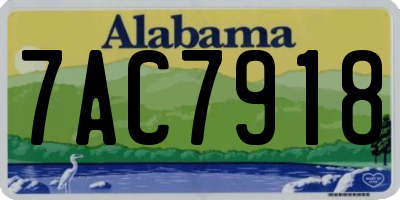 AL license plate 7AC7918