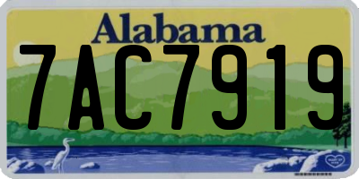 AL license plate 7AC7919