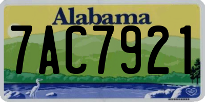 AL license plate 7AC7921