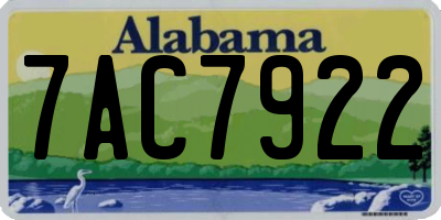 AL license plate 7AC7922