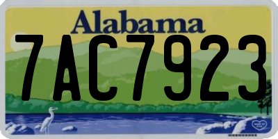 AL license plate 7AC7923