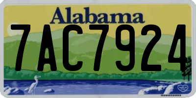 AL license plate 7AC7924