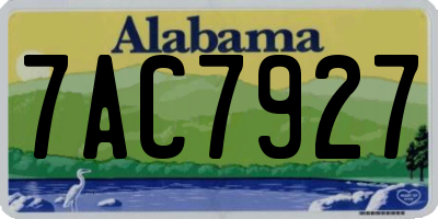 AL license plate 7AC7927