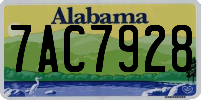 AL license plate 7AC7928