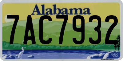 AL license plate 7AC7932