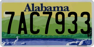 AL license plate 7AC7933