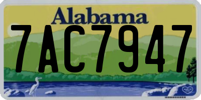 AL license plate 7AC7947