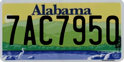 AL license plate 7AC7950