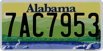AL license plate 7AC7953